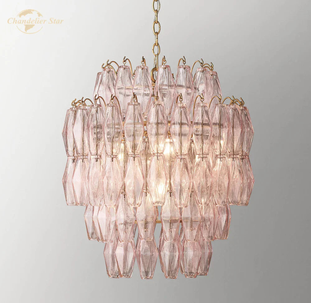 Natalia Glass Chandeliers Pendant Light Fixture - Modern Hanging Lamps for Home