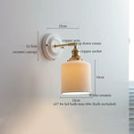 Striped Ceramic LED Wall Sconce: Modern Nordic Interior Light