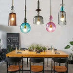 Scandinavian Macaron Stained Glass Chandelier with E27 Bulb