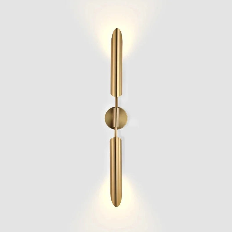 Gold LED Copper Wall Lamp Sconce for Living Dining Bedroom