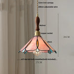 White Glass LED Pendant Light Fixture Walnut Wood Hang Lamp