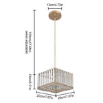 Mini Gold/Black Crystal Pendant Light: Modern Luxury Ceiling Hanging Lamp for Dining Room