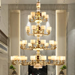 Natural Jade Chandelier - Luxurious Zhongshan Lamps for Dining, Bedroom, and Living Room