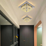 Crystal LED Square Chandelier Ceiling Lamp for Bedroom Living Room Home Decor