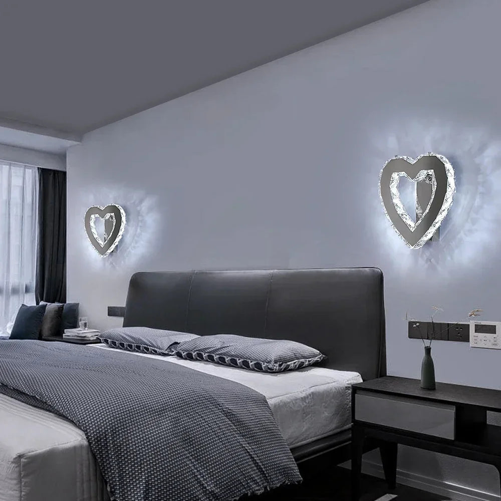 Crystal Led Wall Sconce | Modern Minimalist Living Room Lighting