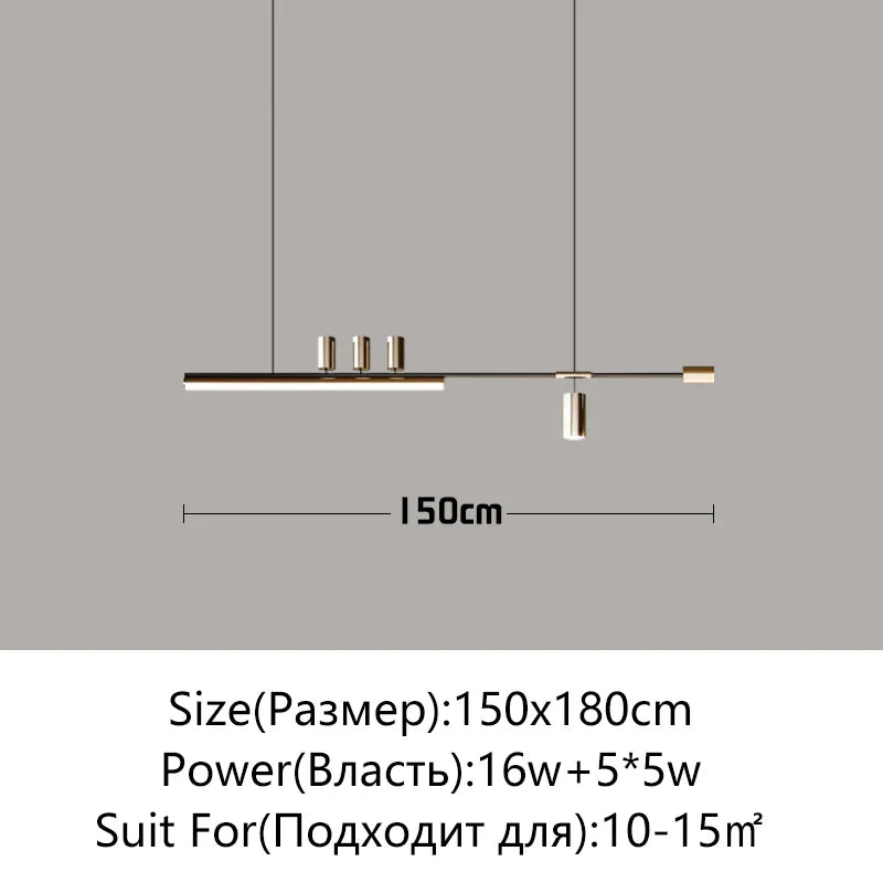 Modern Minimalist LED Ceiling Chandelier for Dining Table Home Indoor Lighting