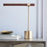 Wood Grain LED Desk Lamp for Hotel Art Decoration & Study
