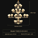 European Crystal Chandelier: Modern Luxury Copper Lighting for Living Room, Restaurant, and Hall.