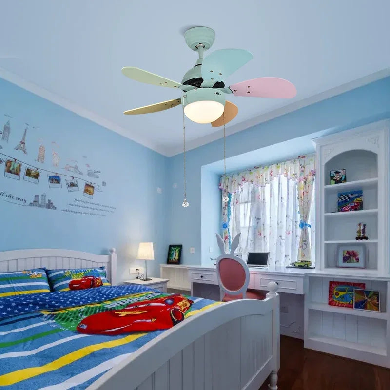 Modern LED Ceiling Fan with Remote Control & Minimalist Design in Black