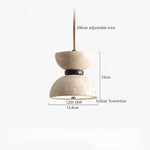 Yellow Travertine Stone Glass LED Pendant Lamp for Children's Room and Living Space