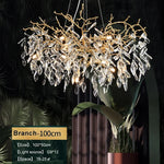 Luxury Crystal Chandeliers: Modern Metal Hanging Lamp for Dining Living Room Hotel Hall