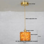 Crystal Glass LED Pendant Lamp with Adjustable Copper Socket for Modern Luxury Décor