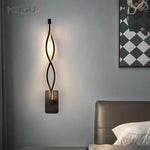 LED Wall Lamps Modern Minimalist Bedroom Living Room Lighting Black White
