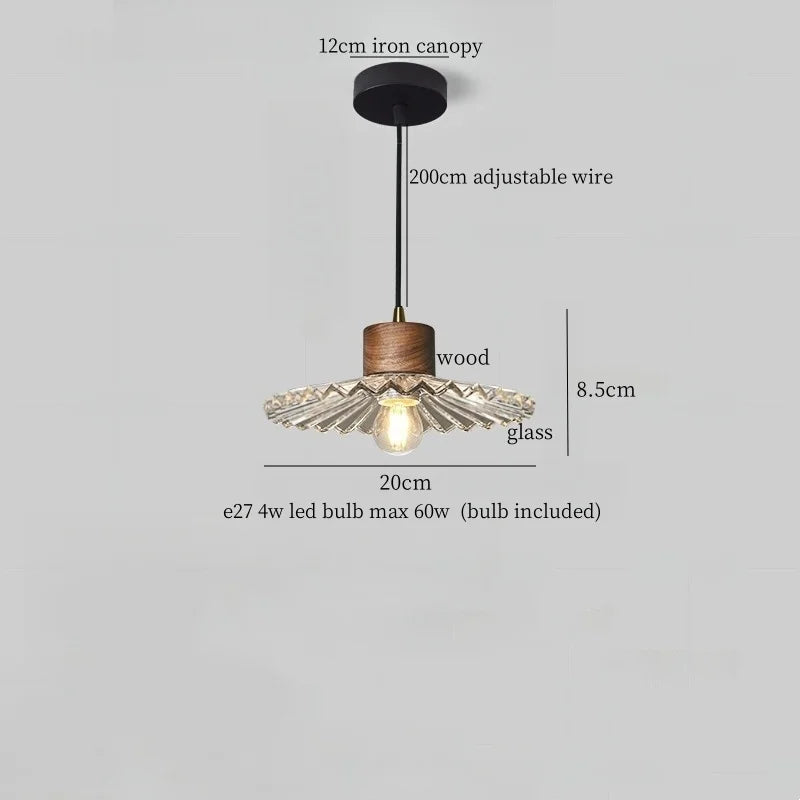 Glass LED Pendant Light - Modern Nordic Hanging Lamp for Home and Dining