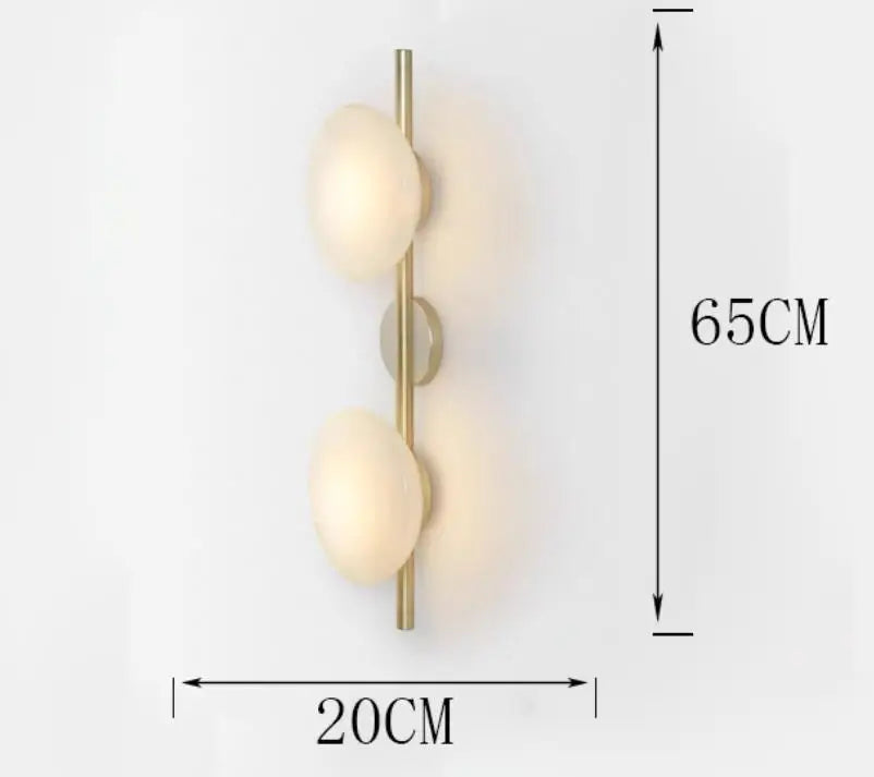 LED Glass Wall Sconce for Living Room Background Lighting