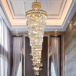 Luxury Crystal Chandelier for Duplex Building, Hotel Lobby, Villa Staircase & Hall