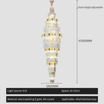 Crystal Chandelier: Duplex Building Spiral Staircase Contemporary Light Luxury Fixture