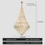 Hollow Chandelier: Luxury Spiral Staircase & Living Room Light for Hotel Lobby