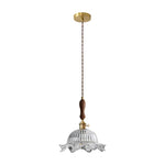 Clear Glass LED Hanging Lamp French Style Pendant Light for Home Decor