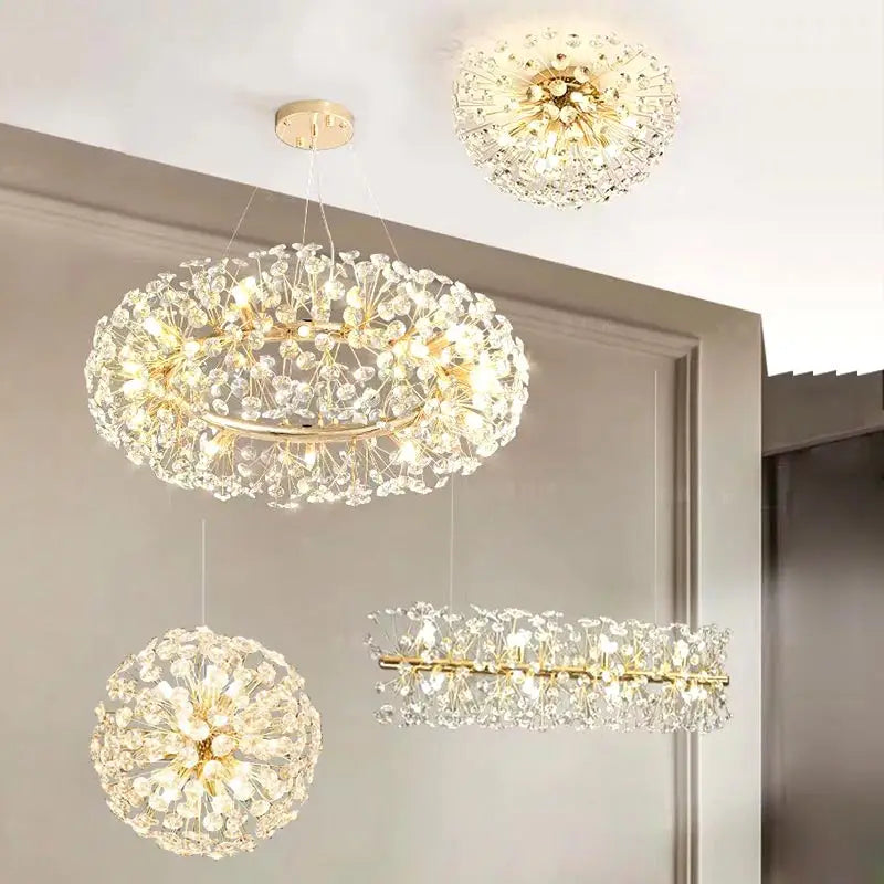 Crystal LED Ceiling Pendant Chandelier for Home Decoration and Lighting