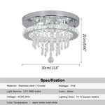 Modern K9 Crystal LED Chandeliers - Kitchen Home Decor Ceiling Lamps Fixtures