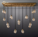 Pearl Crystal Chandeliers LED Pendant Lights for Living Room Kitchen Island