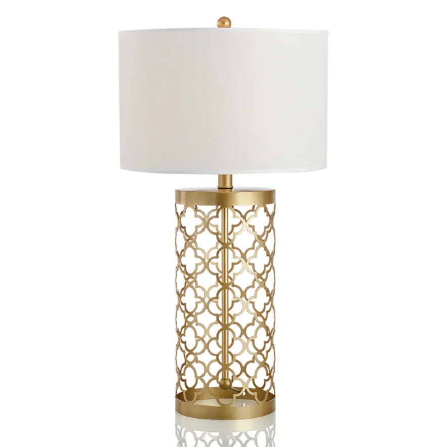 Gold Bird Cage Iron Desk Lamp: Minimalist European Iron Art Grid Table Light