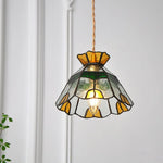 Afralia™ Glass Brass Pendant Lamp, Adjustable Loft LED Light for Kitchen Bar Balcony