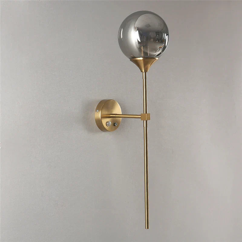 Glass Lampshade Wall Sconces for Bedside and Living Room Decor
