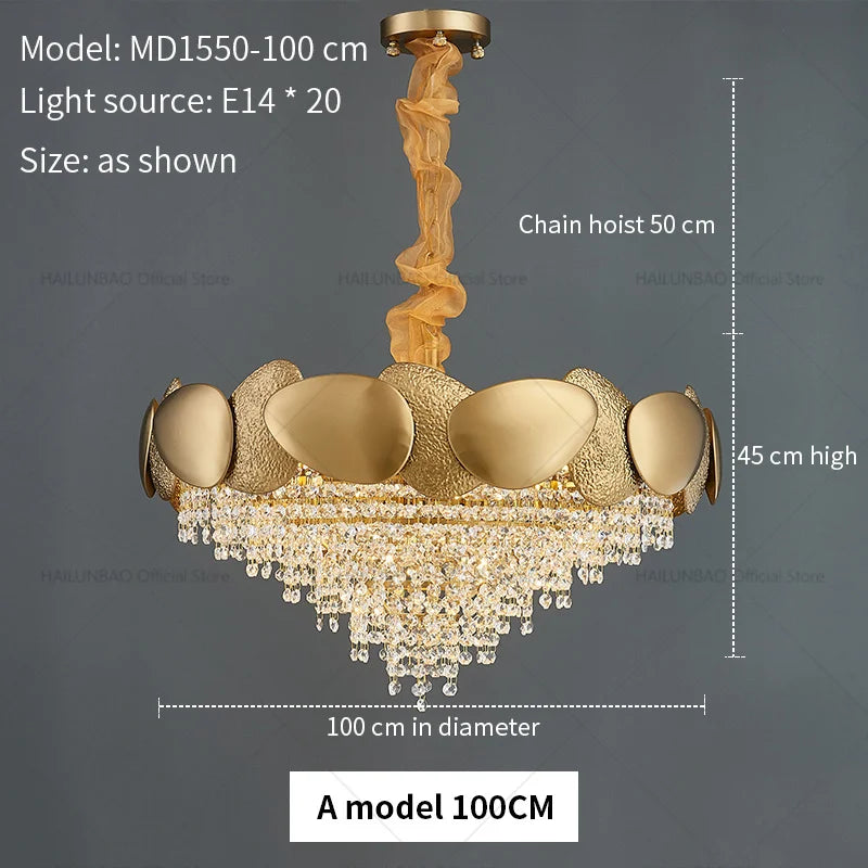 Crystal Chandelier: Modern Round Headlight for Livingroom and Master Bedroom