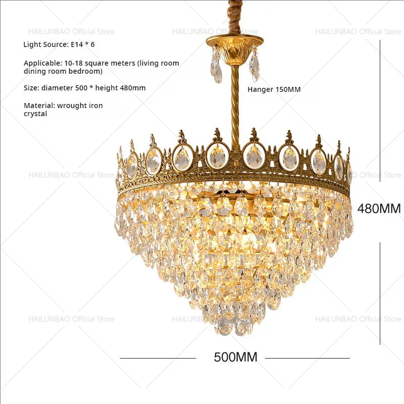 Crystal Chandelier: Modern Luxury Lighting for Dining, Bedroom, and Living Room