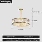 Crystal Chandelier: Elegant Modern Lighting for Living Room, Bedroom, and Restaurant.