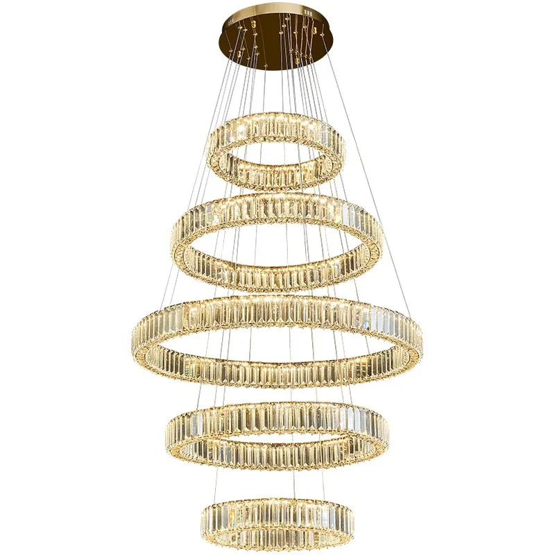 Crystal Chandelier Pendant Light for Living Room, Staircase, and Ceiling - Luxury Indoor Lighting