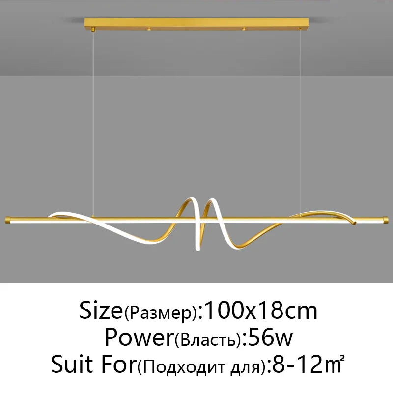 Modern Black LED Pendant Lights for Living Room, Dining Table, Kitchen, Office and Ceiling