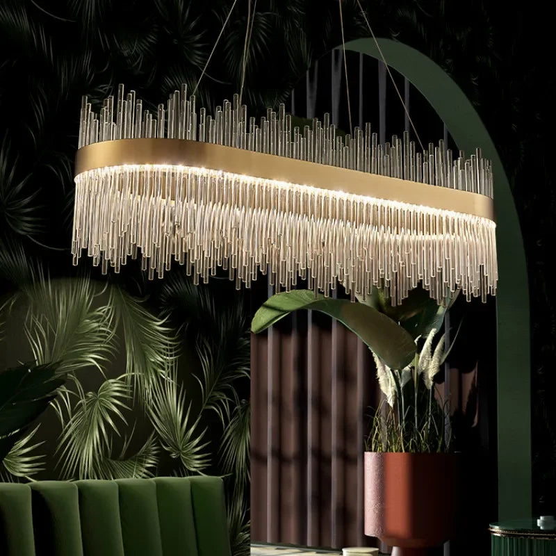 Modern Luxury Glass LED Pendant Light Chandelier
