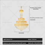 Postmodern Crystal Chandelier for Luxury Living Room and Hotel Lobby
