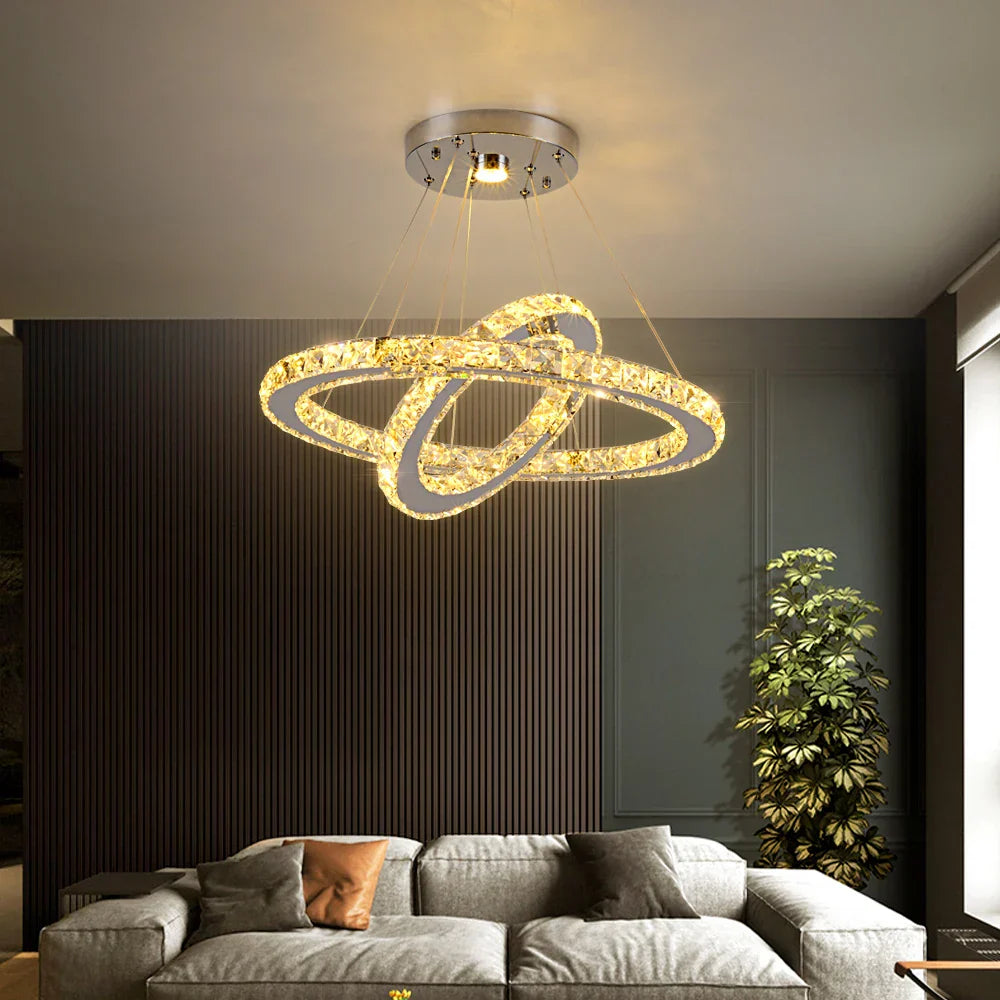 Crystal Chandelier Pendant Lamp for Dining Room and Bedroom