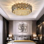 Gold Crystal Chandelier for Living Room Luxury Lighting Fixture