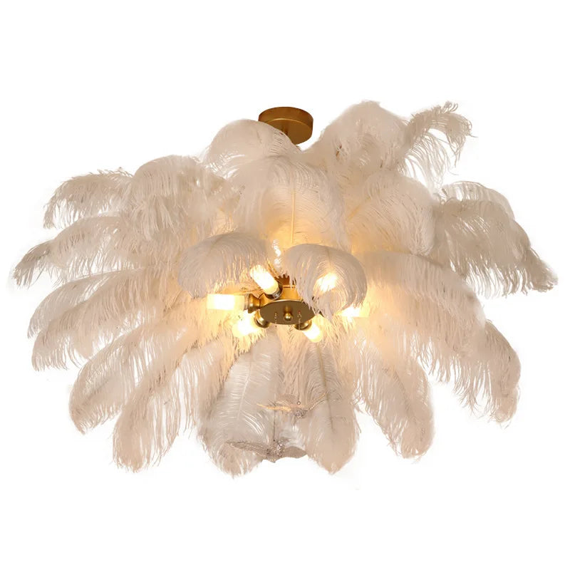 Feather Nordic Chandelier Ceiling Light - Home Decor for Living Room and Bedroom