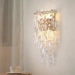 LED Crystal Sconce Wall Lamp: Modern Luxury Lighting for Living Room, Bedroom, and Corridor.