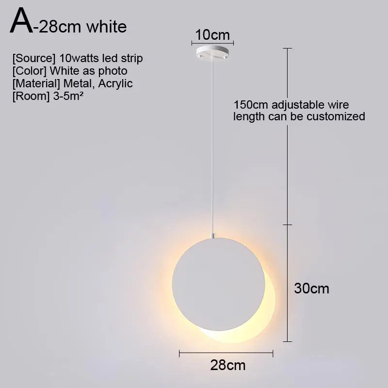 Nordic LED Pendant Light Fixture for Indoor Lighting in Living Room, Kitchen, Dining