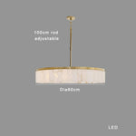 Luxury Marble Ceiling Pendant Light: Elegant LED Dimmable Fixture for Living Room