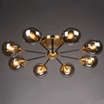 Glass Ball Chandeliers: Scandinavian LED Ceiling Lamps for Living Room & Bedroom
