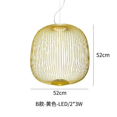 Spokes Bird Cage Pendant Light for Creative Interior Lighting