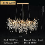 Luxury Crystal Chandeliers: Modern Metal Hanging Lamp for Dining Living Room Hotel Hall