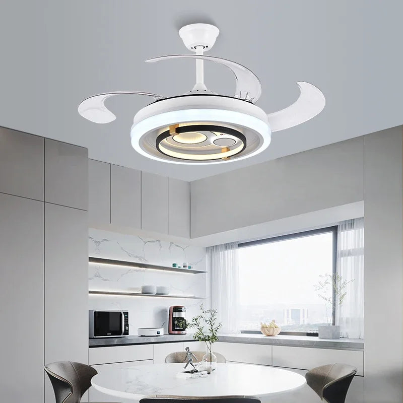 Smart Ceiling Fan Light with Remote Control Silent Design