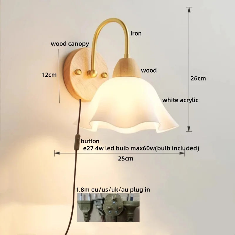 LED Wall Lamps: Nordic Modern Design for Home Decor, Living Room, Bar, Stair - Pull Chain Switch