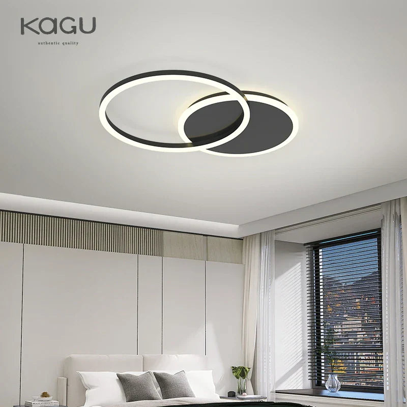 White Gold LED Chandelier for Living Room Study Parlor, Modern Indoor Lighting