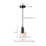 Cream Marble LED Pendant Light: Modern Nordic Hanging Lamp for Living, Bedroom, Kitchen