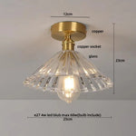 White Glass LED Ceiling Lamp Modern Living Room Bedroom Light